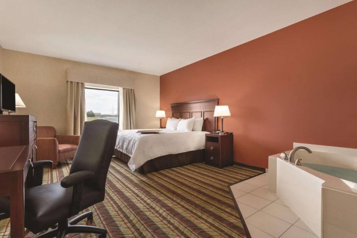 In-room safe, desk, laptop workspace, blackout drapes