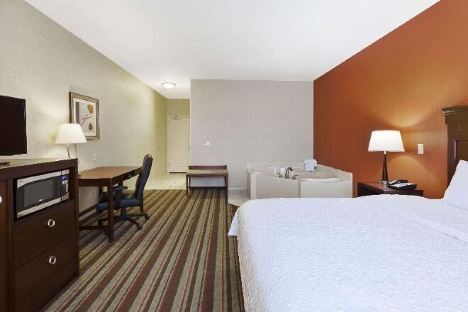 In-room safe, desk, laptop workspace, blackout drapes