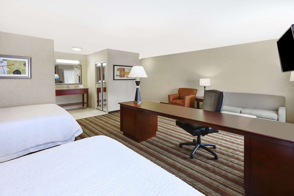 Studio Suite, 2 Queen Beds | In-room safe, desk, laptop workspace, blackout drapes