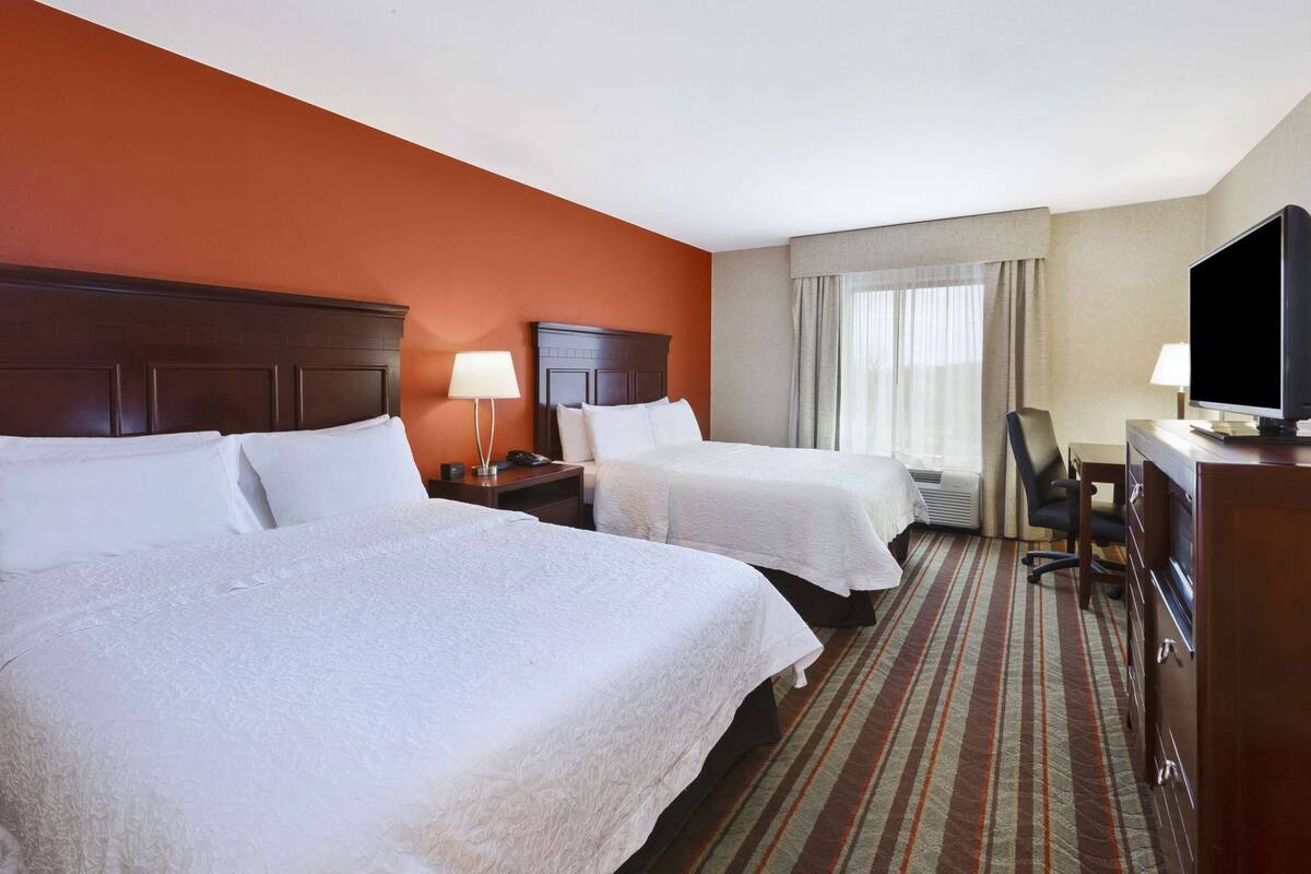 In-room safe, desk, laptop workspace, blackout drapes