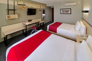 Room, 2 Double Beds | Desk, iron/ironing board, free WiFi, bed sheets - City Express by Marriott Tijuana Insurgentes (Tijuana)