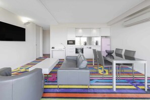 Room, Multiple Beds (Residence) | Living area | 50-inch Smart TV with digital channels, TV - ADGE Hotel & Residences (Surry Hills)