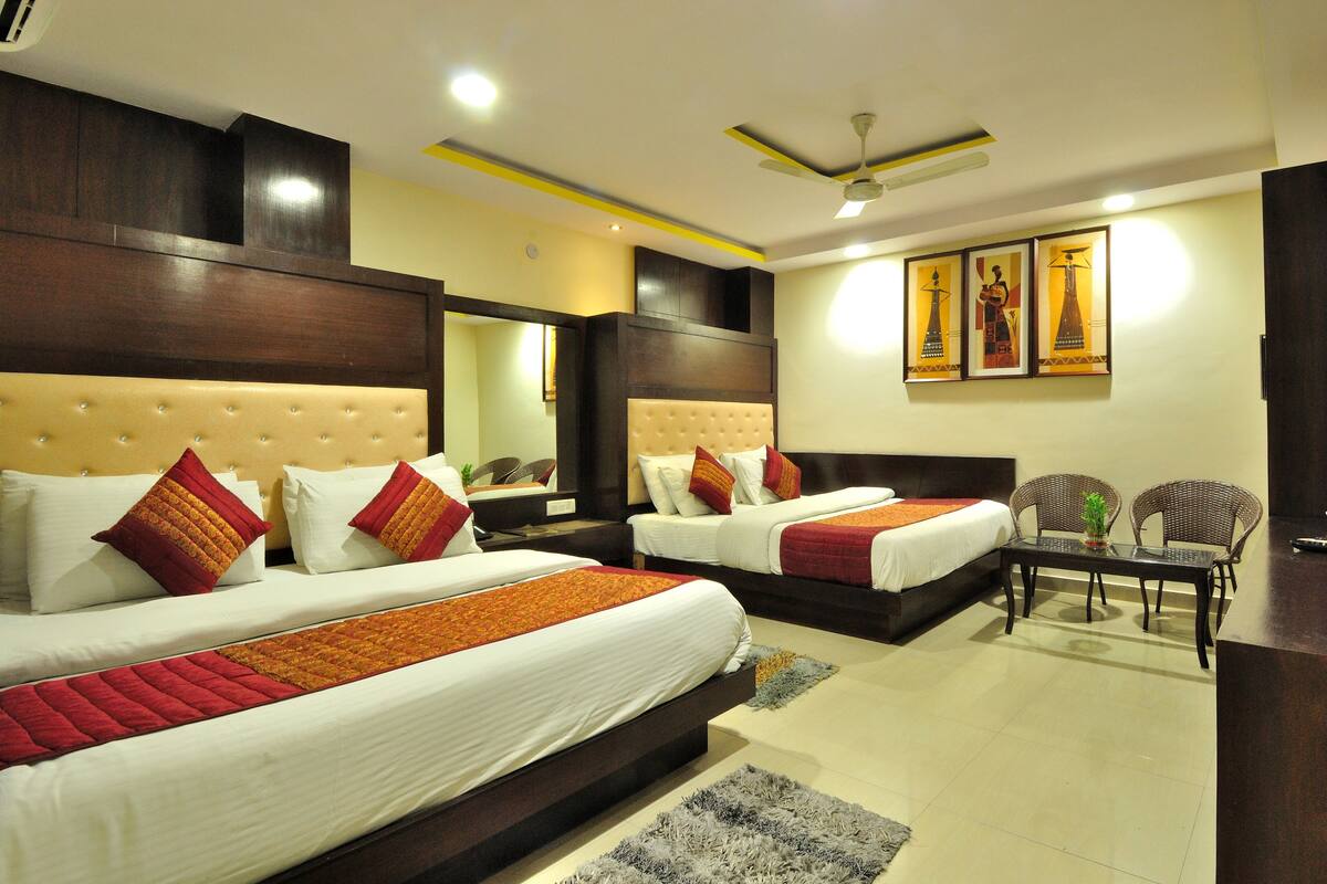 Family Room | Premium bedding, pillowtop beds, in-room safe, desk