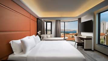 Sengetøy av topp kvalitet, dundyner, Tempur-Pedic-senger og minibar