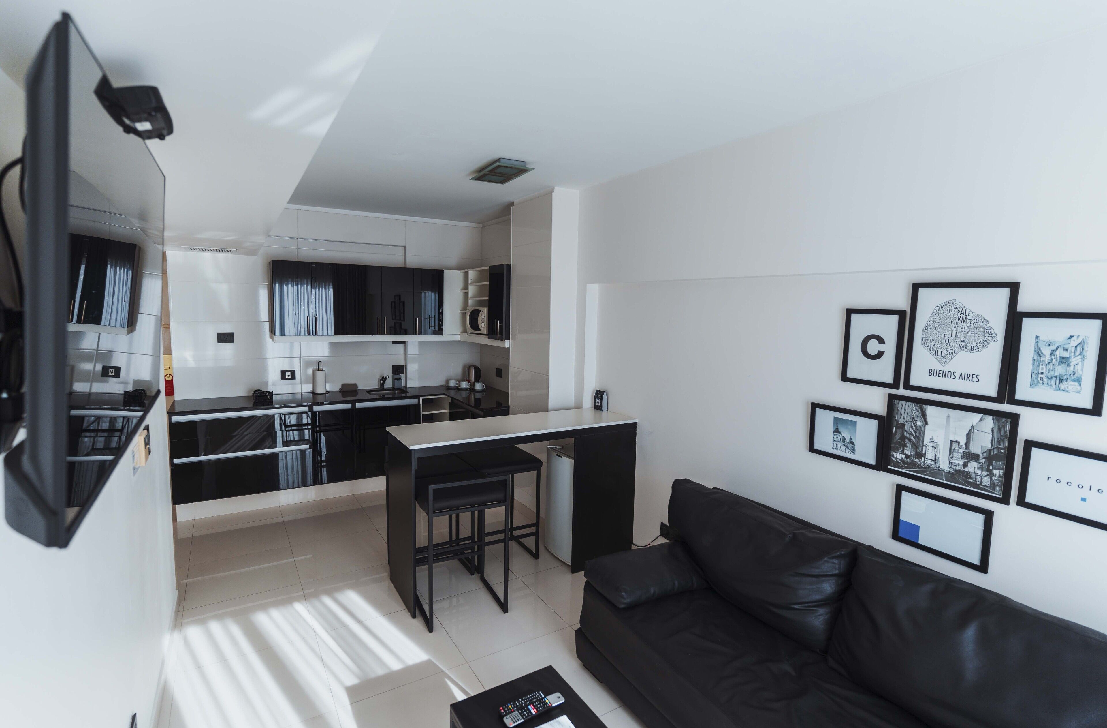 microwave, cookware/dishes/utensils, cleaning supplies, paper towels