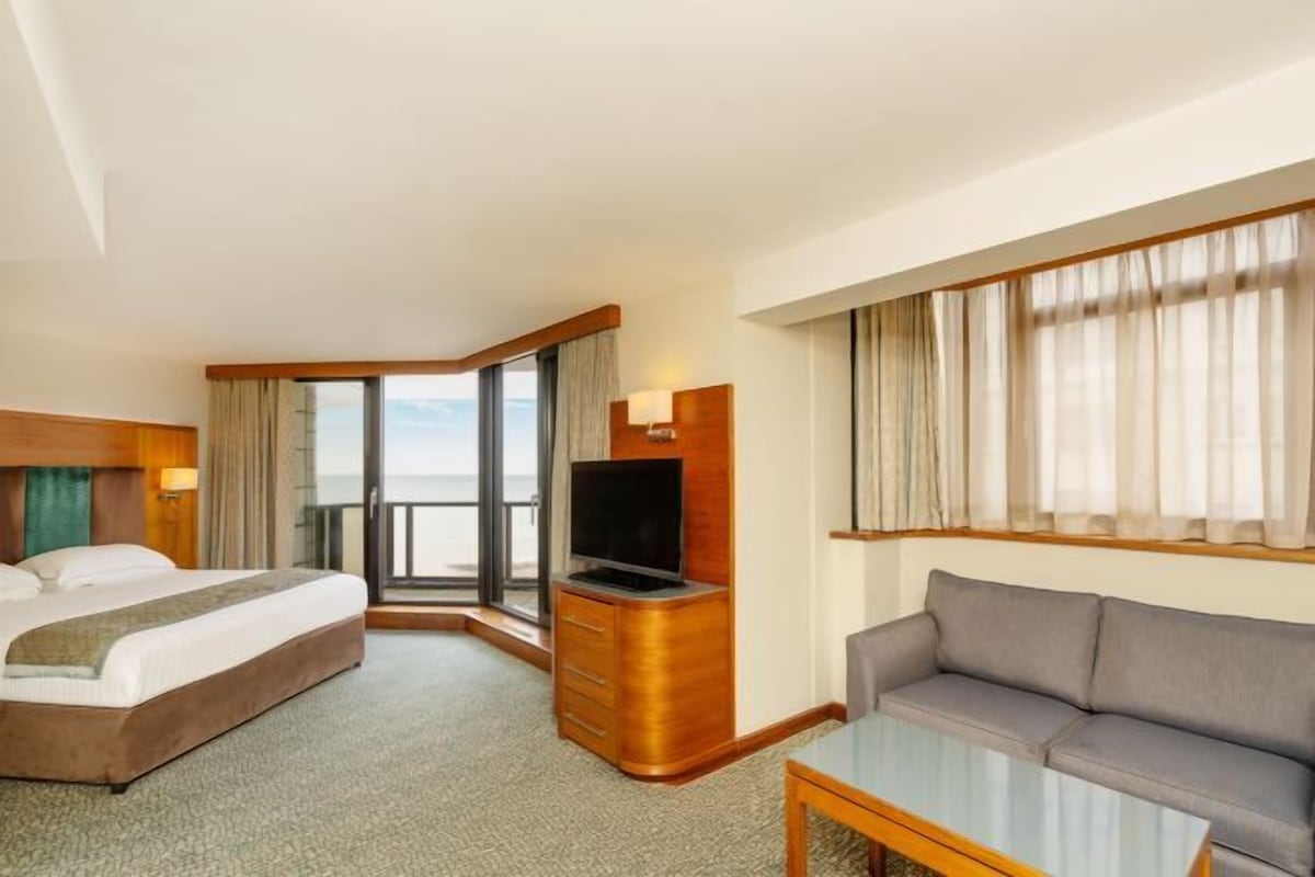 In-room safe, desk, laptop workspace, iron/ironing board
