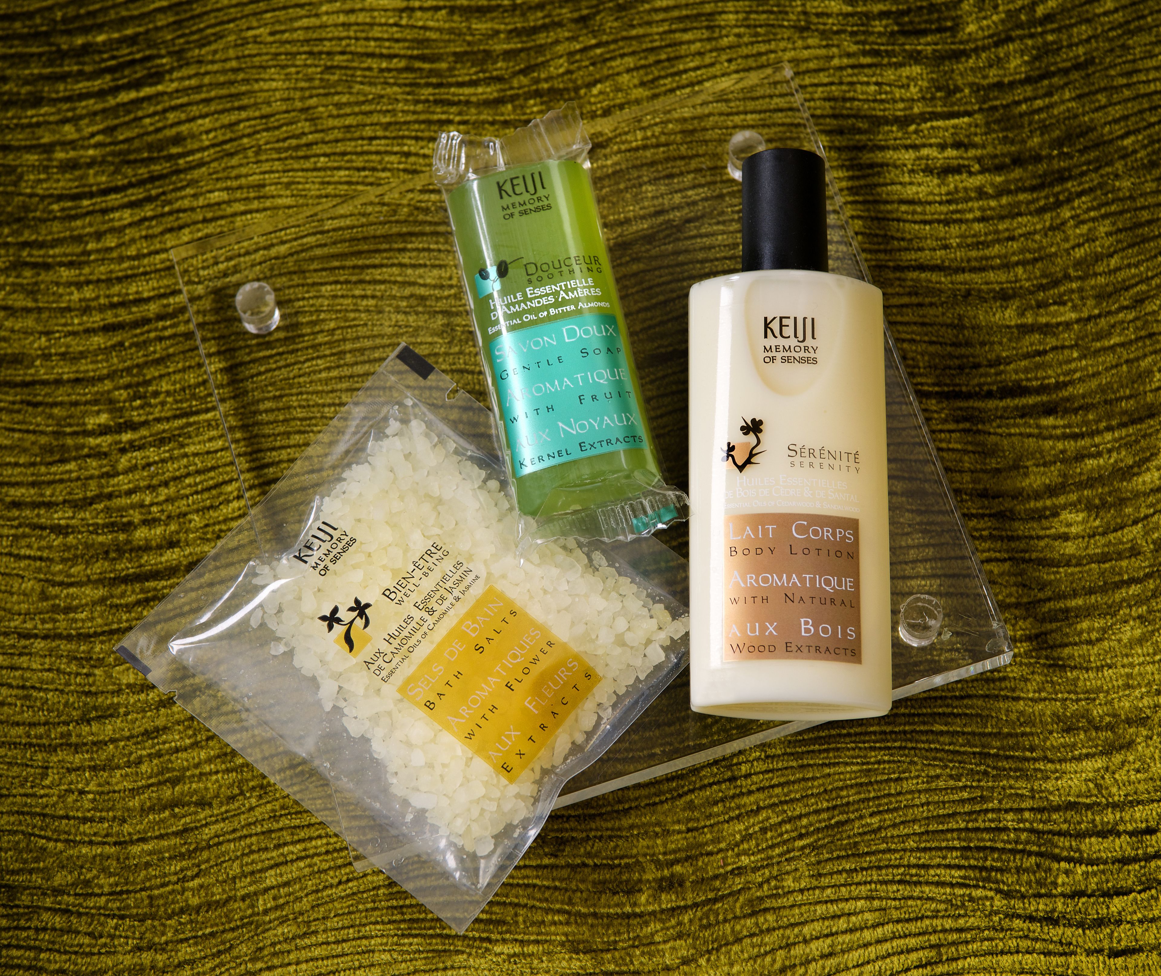 free toiletries, hair dryer, towels