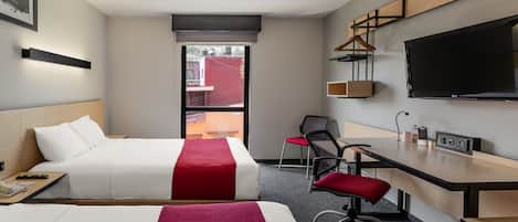 Room, 2 Double Beds | Desk, iron/ironing board, free WiFi, bed sheets