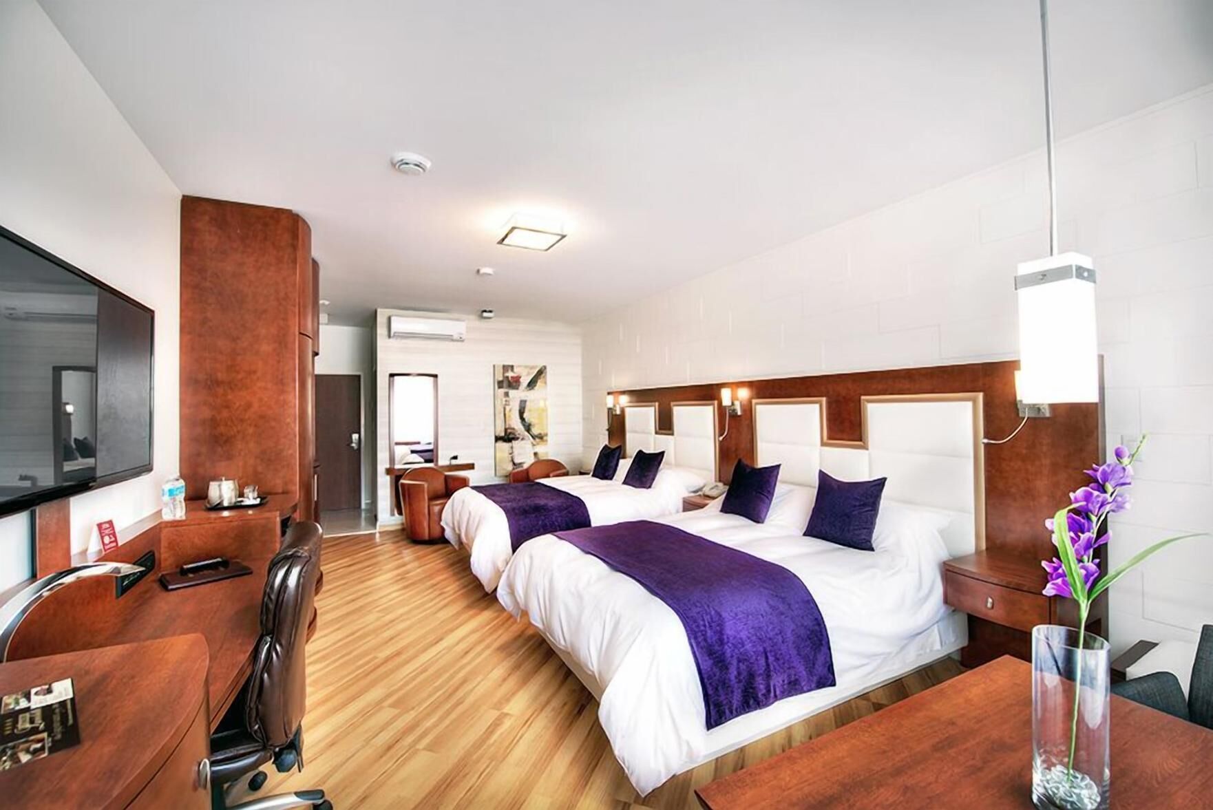 Select Comfort beds, in-room safe, soundproofing, iron/ironing board