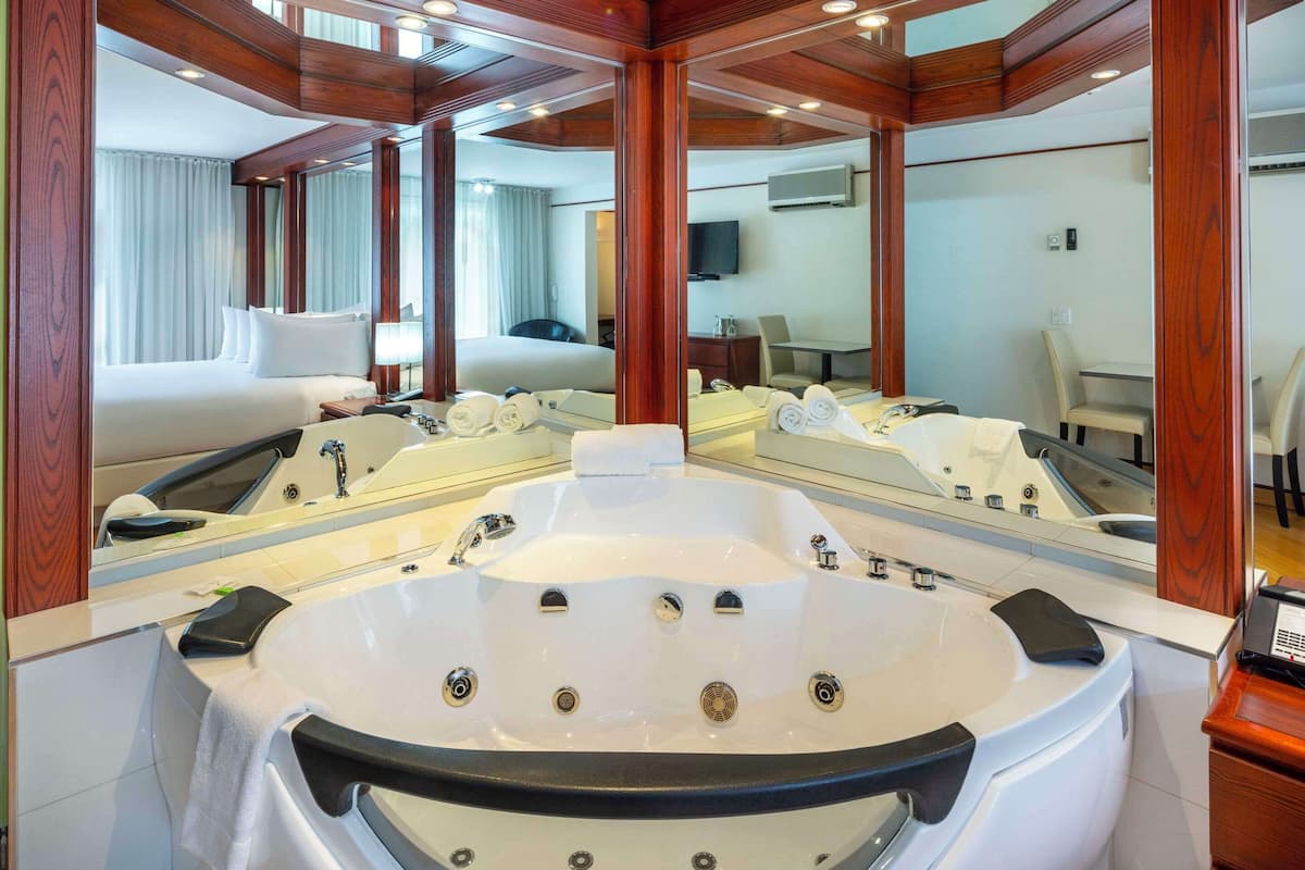 free toiletries, hair dryer, towels