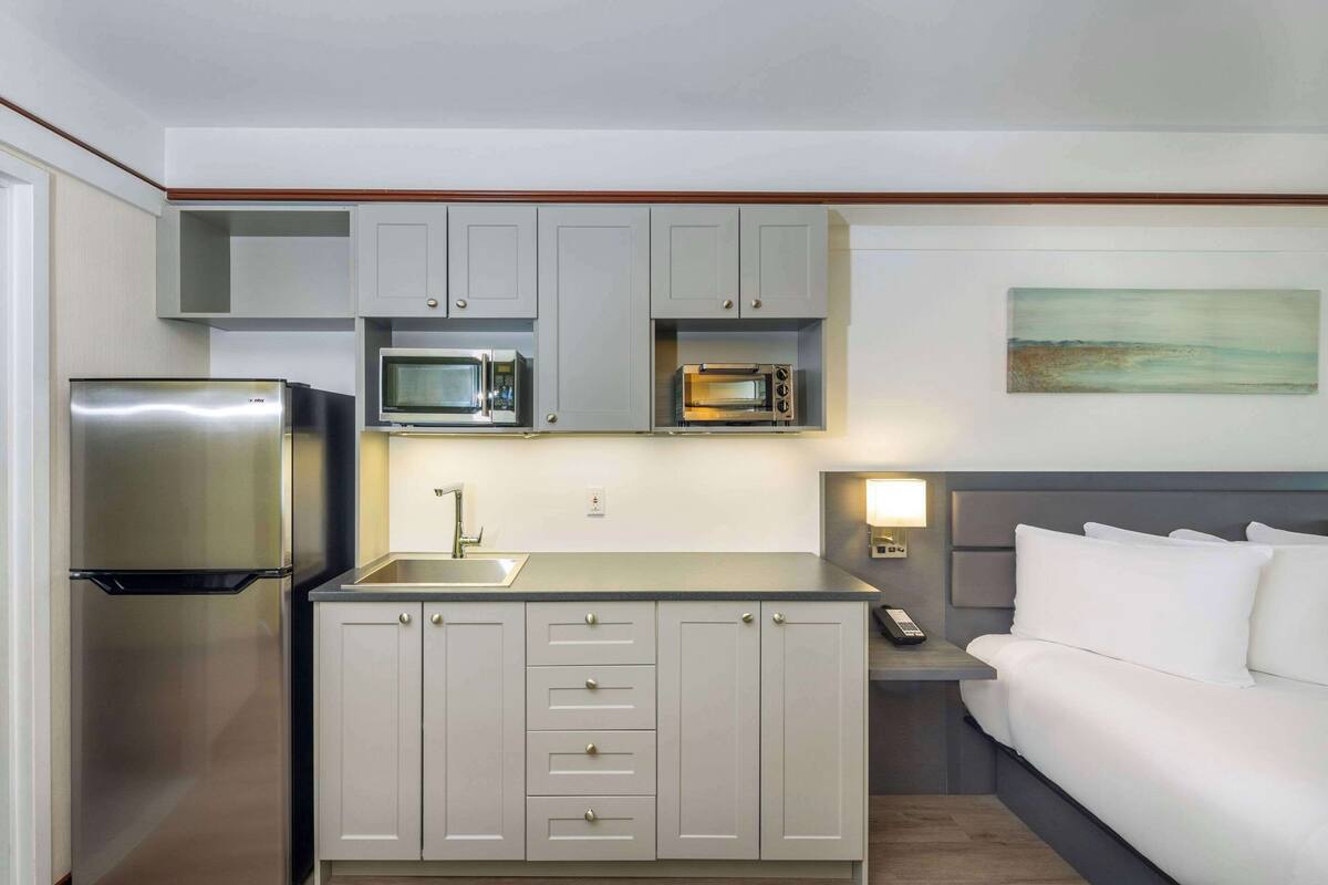 room, kitchen (king bed) | private kitchen | fridge, microwave, coffee/tea maker