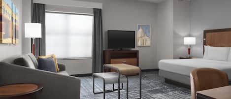 50-inch flat-screen TV with satellite channels, TV