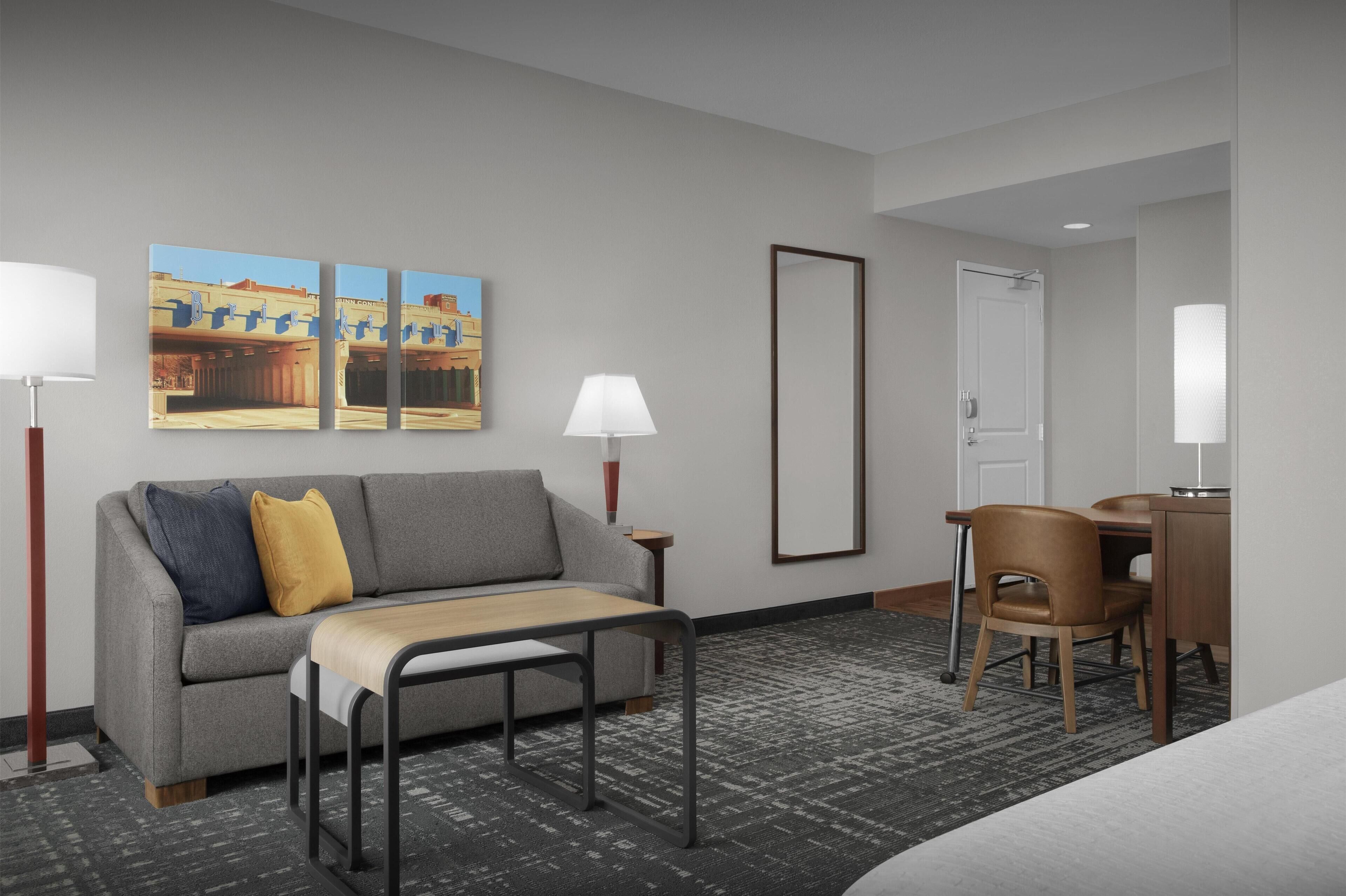50-inch flat-screen TV with satellite channels, TV