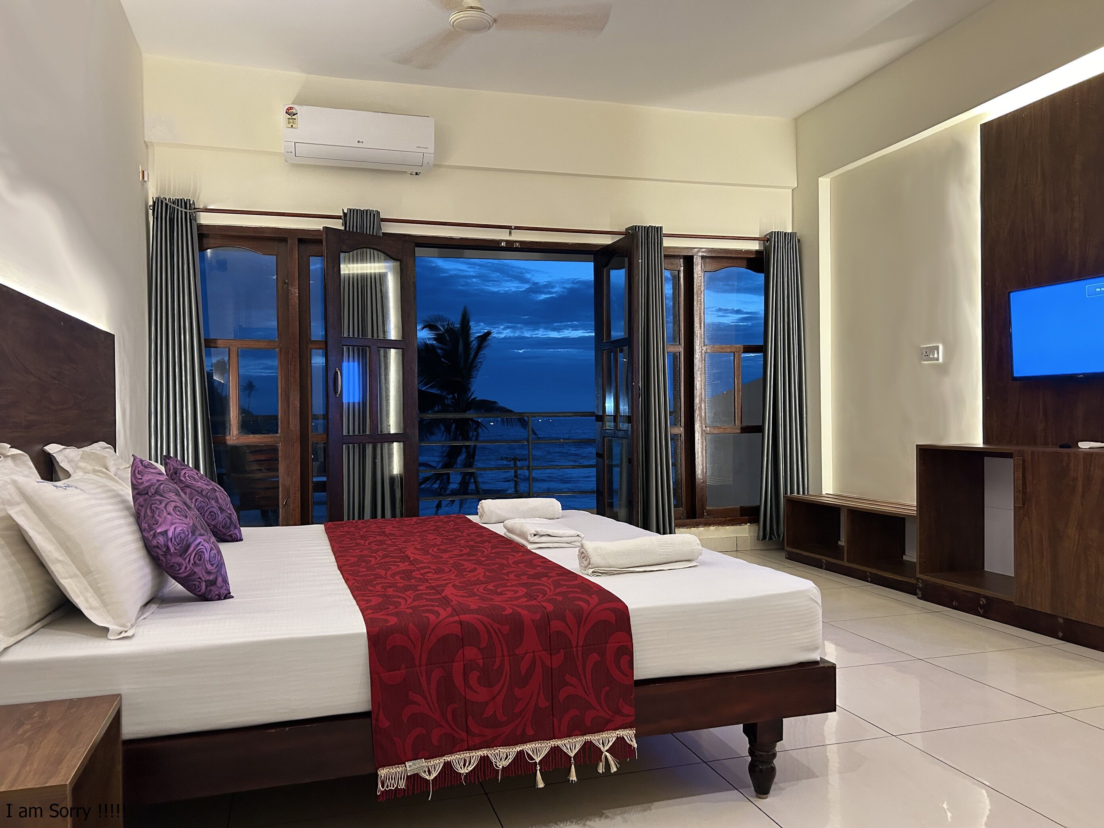 슈피리어 더블룸, 바다 전망 ( A/C ) | 고급 침구, 객실 내 금고, 책상, 간이 침대