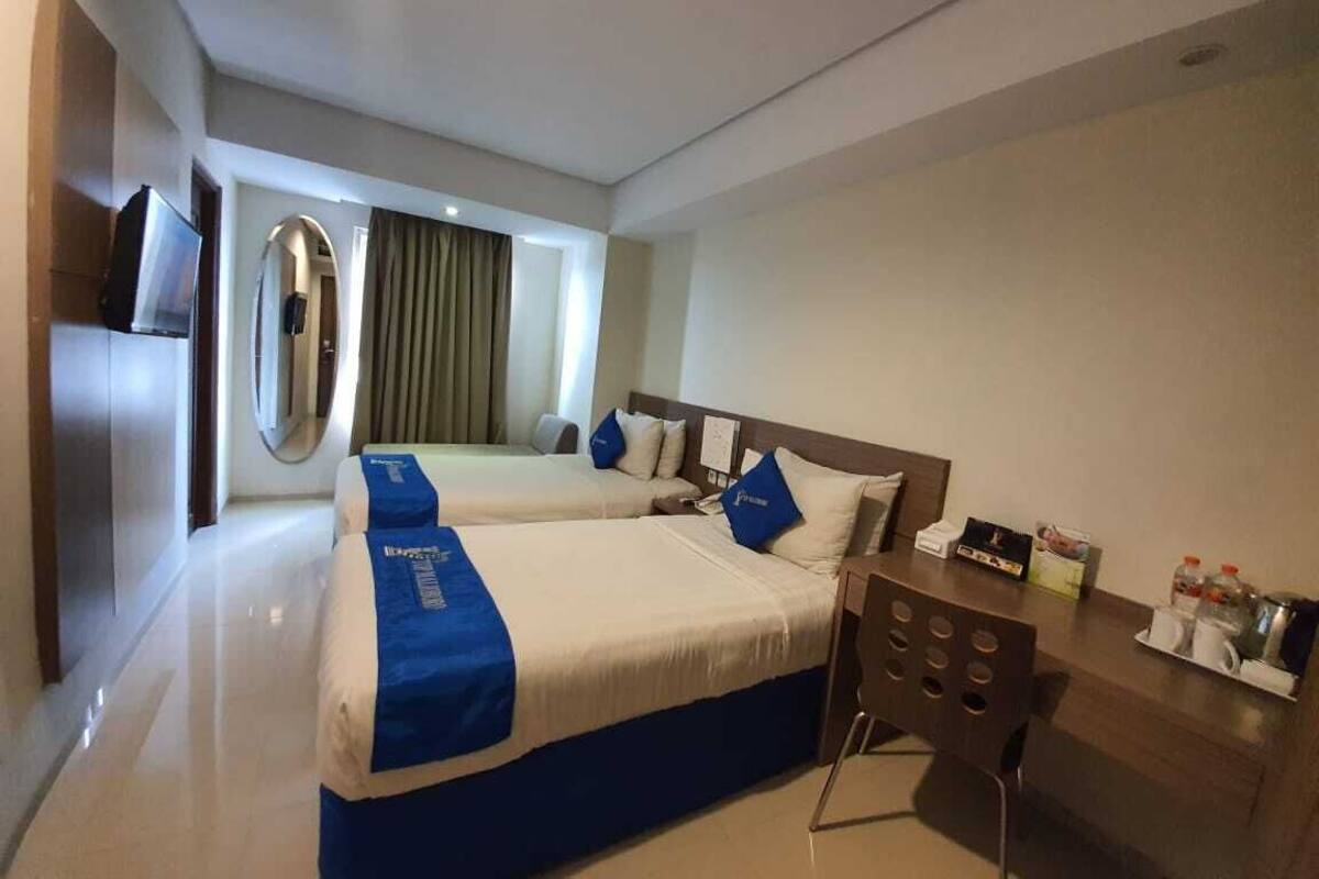 高级房, 2 张单人床 | 高档床上用品、客房内保险箱、免费 WiFi、床单