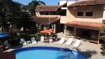 2 outdoor pools, open 9 AM to 10 PM, pool umbrellas, sun loungers