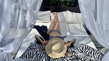 Outdoor pool, open 7:00 AM to 10:30 PM, pool umbrellas, sun loungers