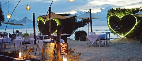 Outdoor wedding area