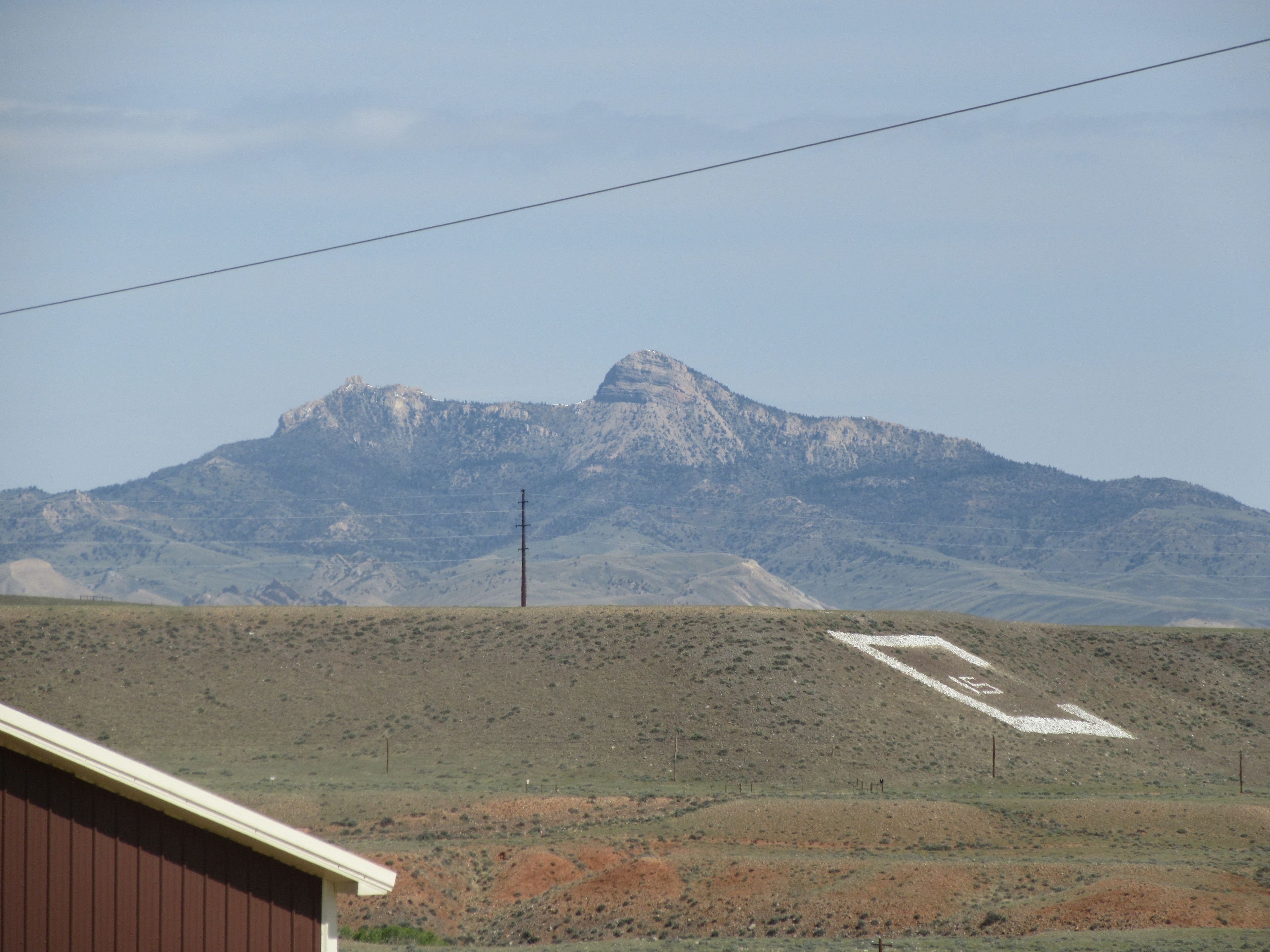A mountain range with a clear sky.