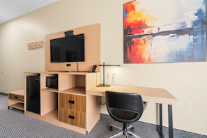Premium bedding, individually furnished, desk, laptop workspace