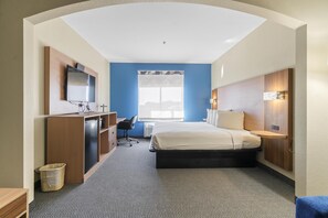 Premium bedding, individually furnished, desk, laptop workspace