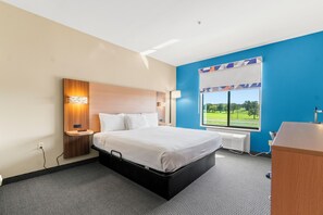 Premium bedding, individually furnished, desk, laptop workspace