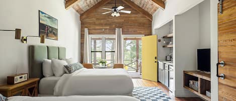 Standard Cabin, 2 Queen Beds | 1 bedroom, premium bedding, individually furnished, laptop workspace