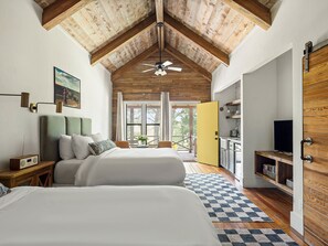 Standard Cabin, 2 Queen Beds | Premium bedding, individually furnished, laptop workspace