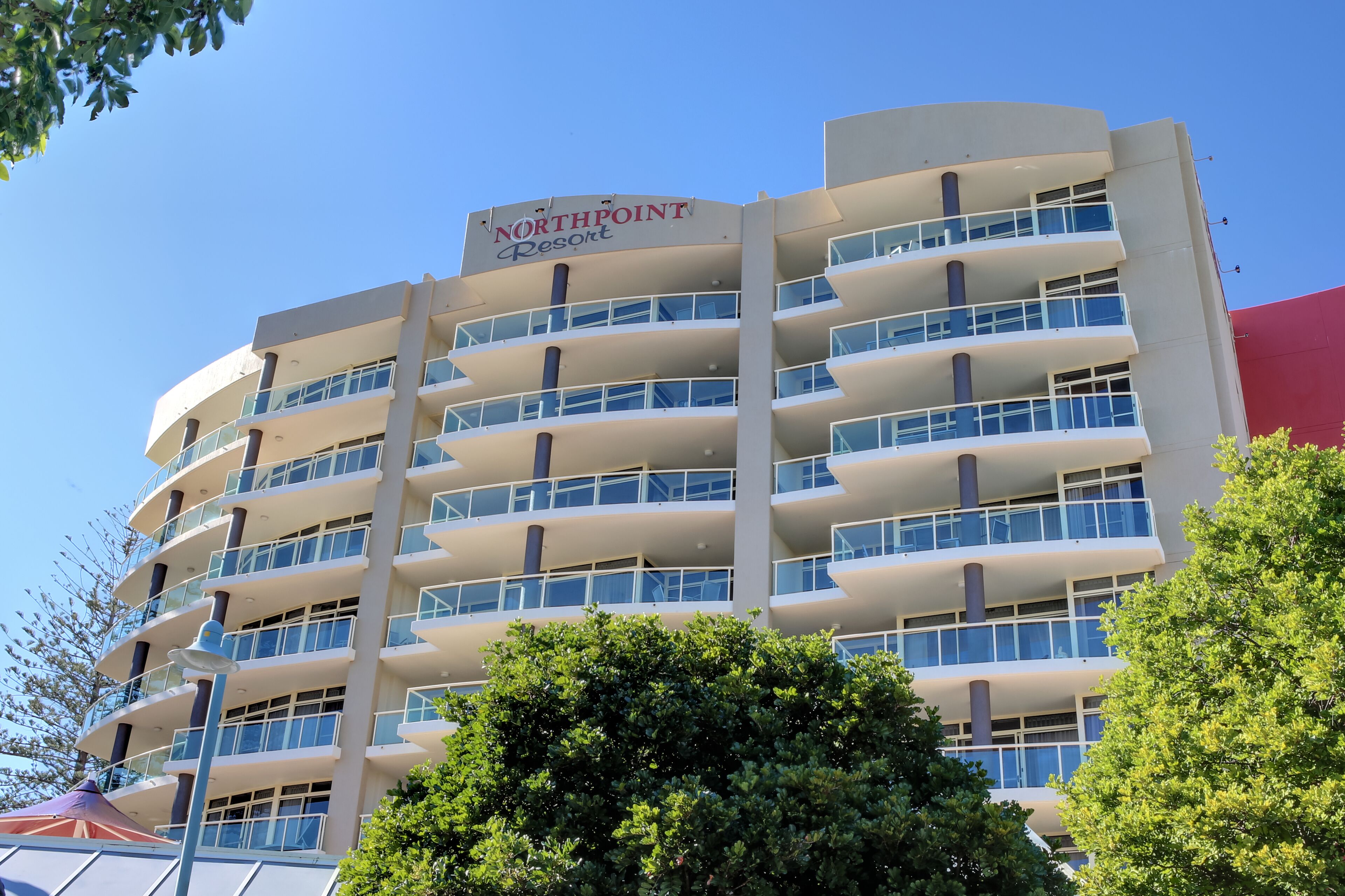 A multi-story building with a sign reading "Northpoint Resort."
