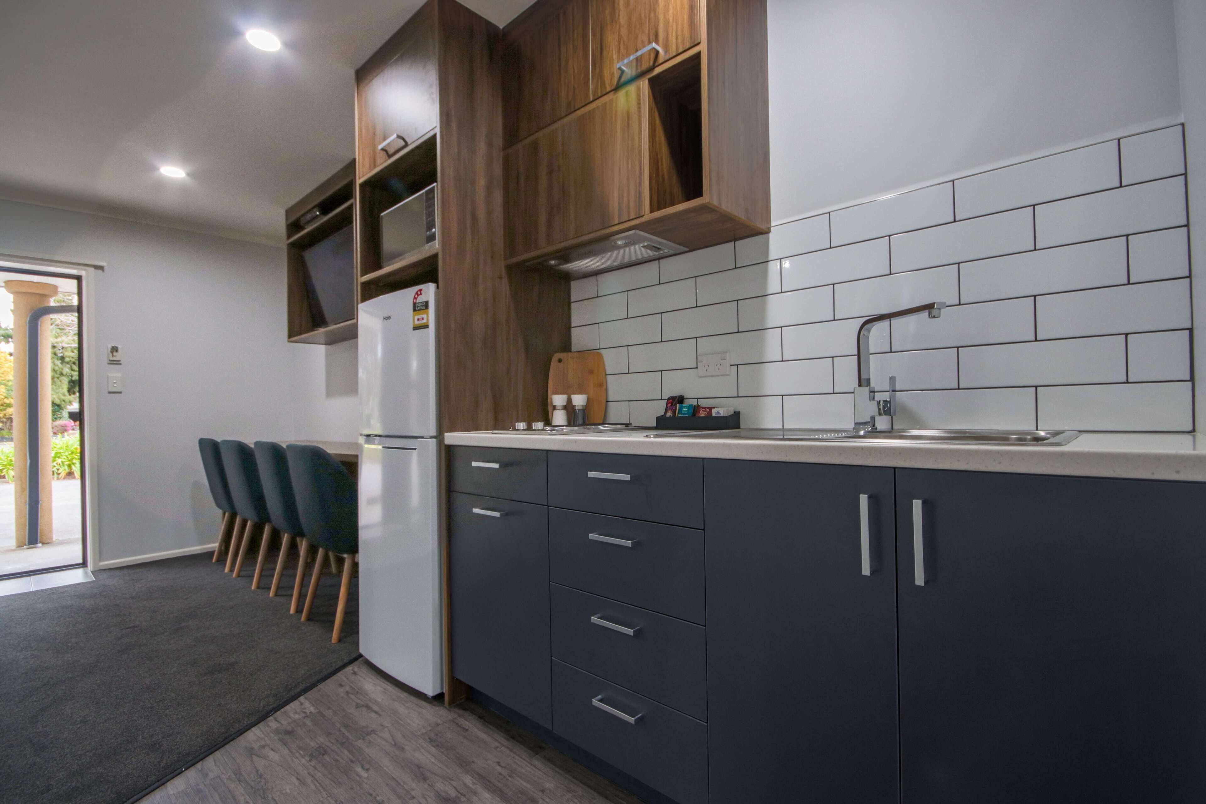 Family Apartment, 1 Bedroom | Private kitchen | Fridge, microwave, coffee/tea maker, electric kettle