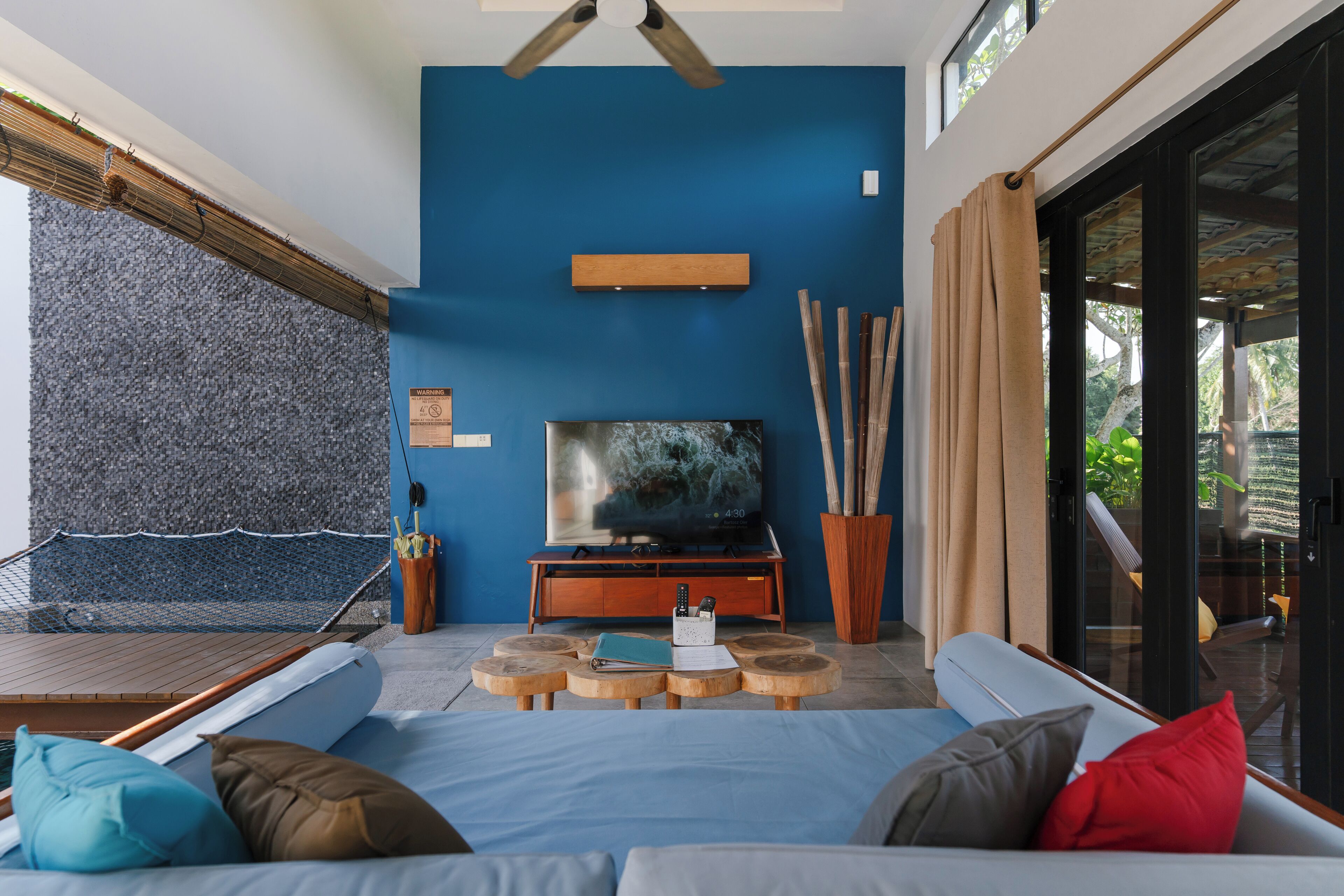 One Bedroom Villa with Private Deluxe Pool | Living area | 50-inch TV with satellite channels, Netflix, streaming services