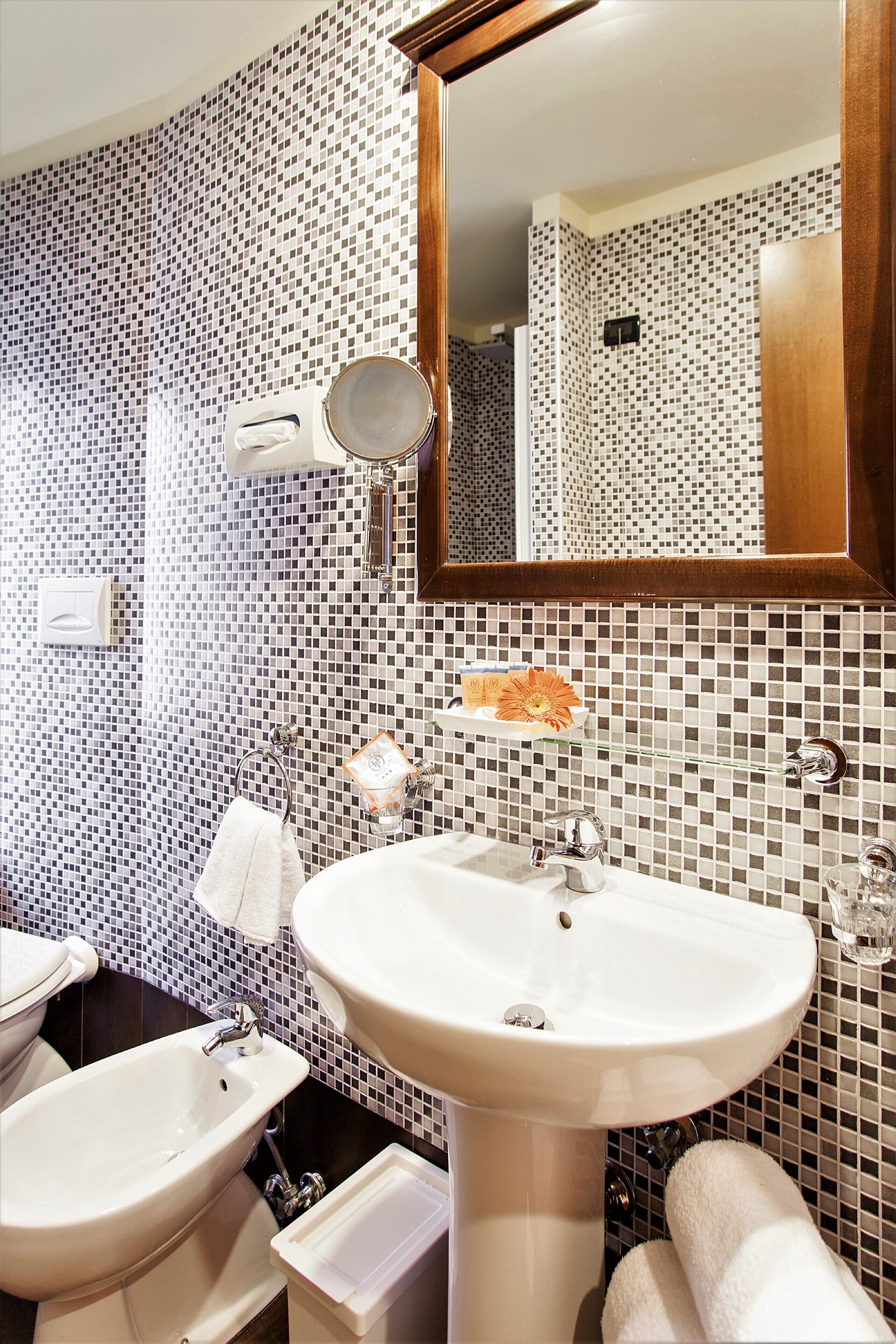 single room | bathroom | shower, hydromassage showerhead, free toiletries, hair dryer