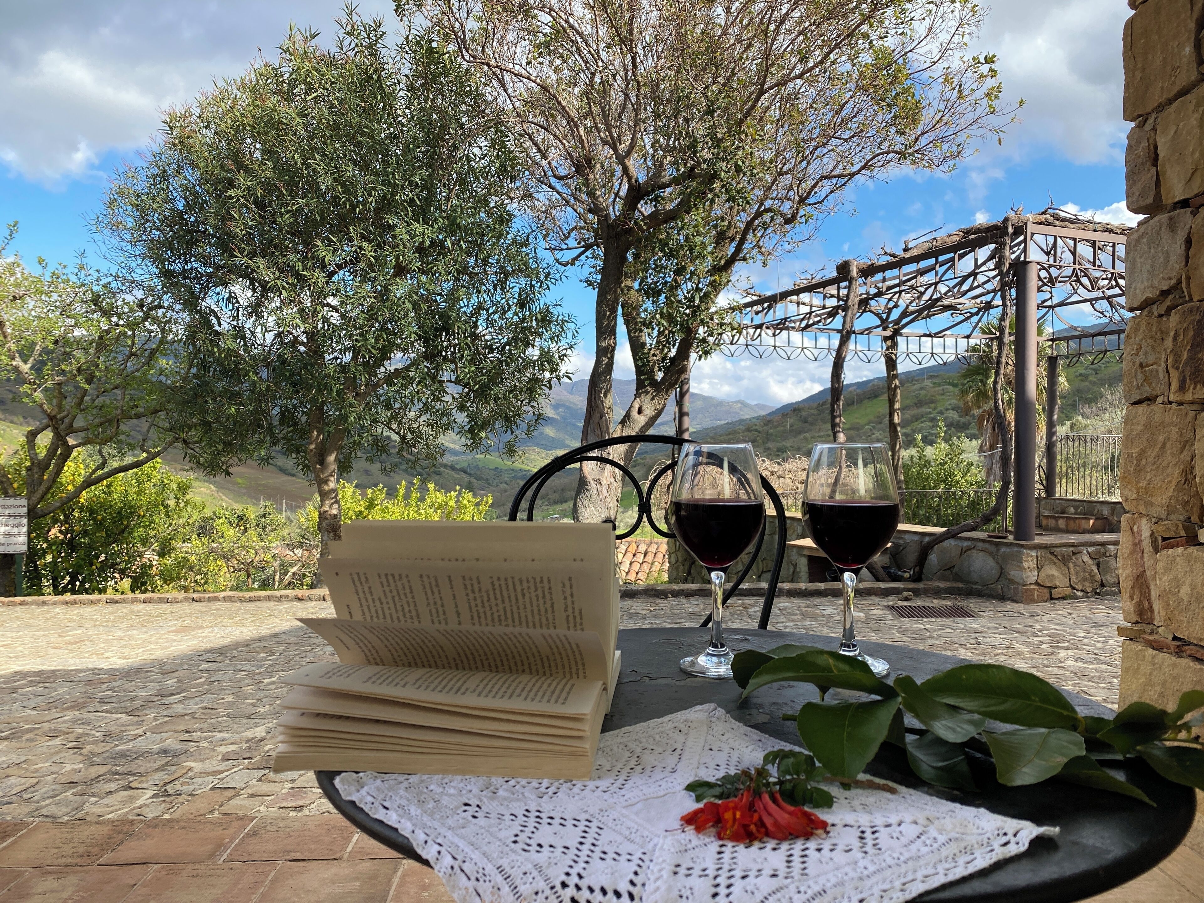 Superior-Dreibettzimmer, Bergblick | Terrasse/Patio