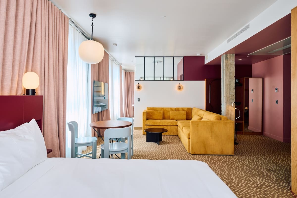 Loft King Suite (Renovated) | Premium bedding, in-room safe, desk, blackout drapes