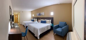 Standard Quadruple Room, 2 Queen Beds | In-room safe, desk, soundproofing, iron/ironing board