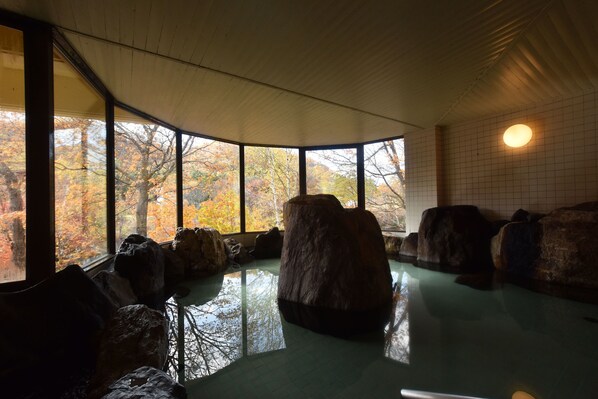 Indoor spa tub
