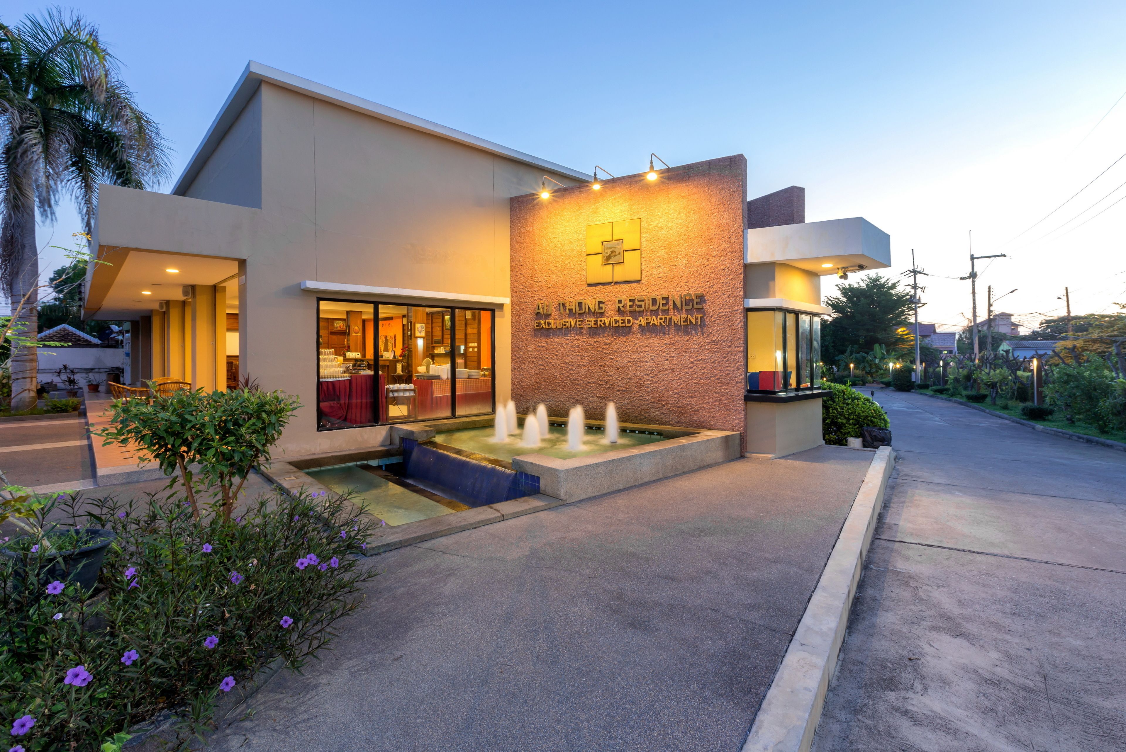 Front of property – evening/night