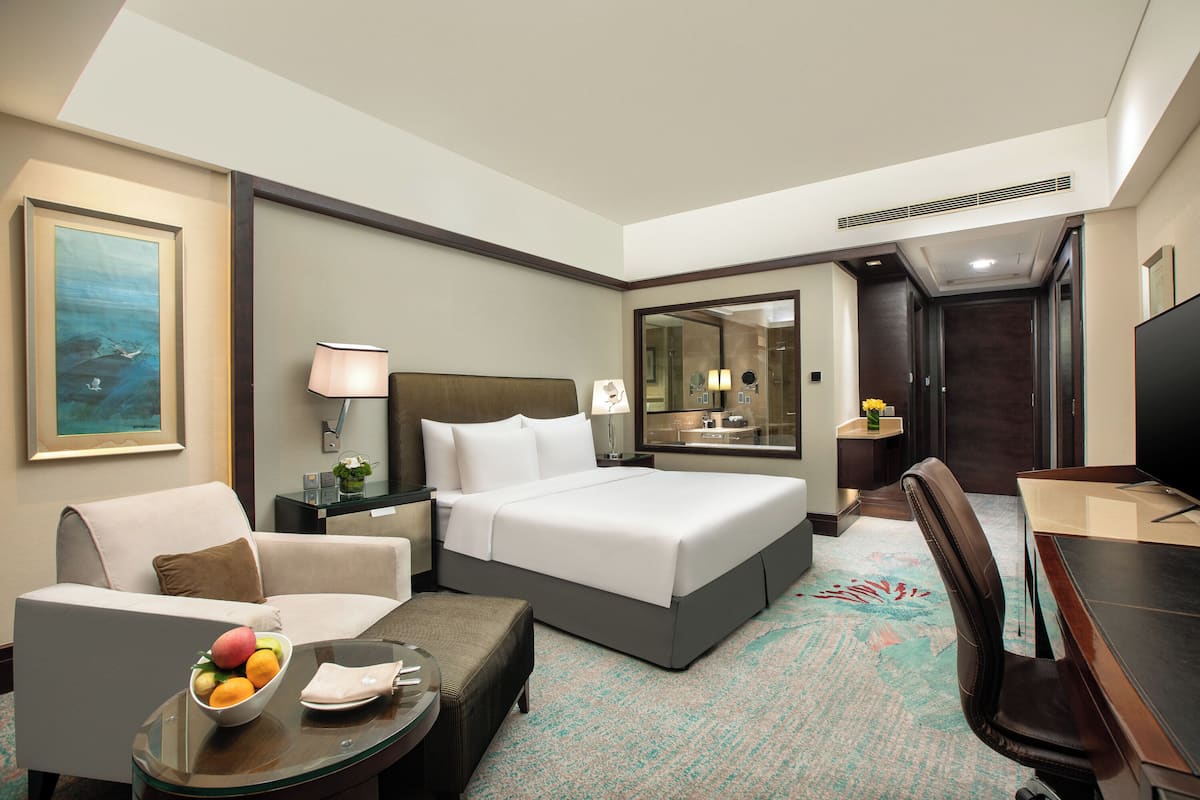 1 slaapkamer, lakens van Egyptisch katoen, luxe beddengoed, een minibar
