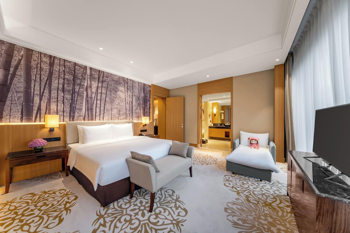 Executive studio suite | 1 slaapkamer, lakens van Egyptisch katoen, luxe beddengoed, een minibar