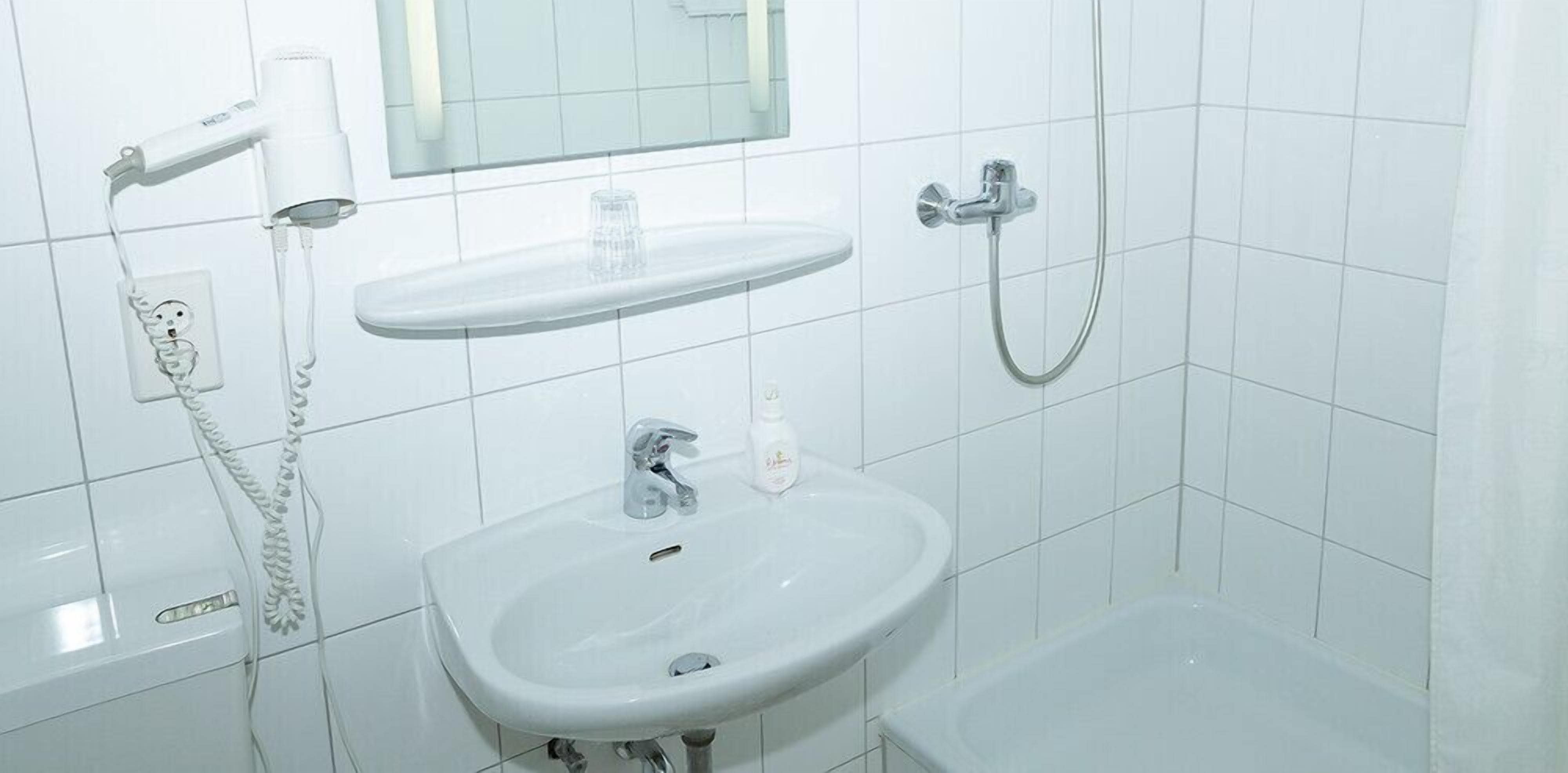 double room | bathroom | hair dryer, towels