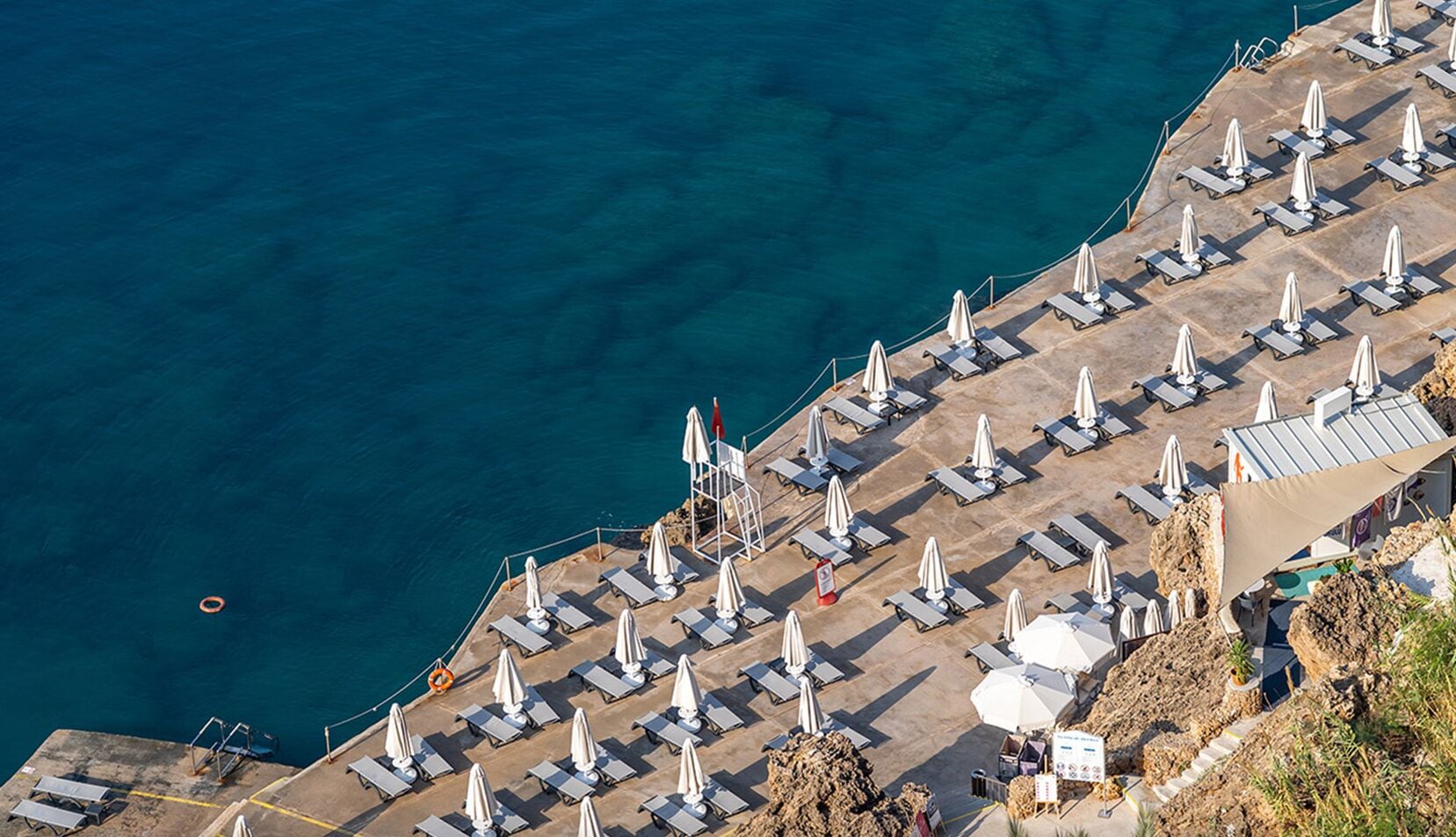 private beach nearby, sun-loungers, beach umbrellas, beach towels