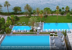 Indoor pool, outdoor pool