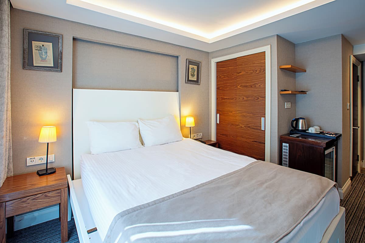 Economy Room | Minibar, caja de seguridad en la habitación y cortinas blackout