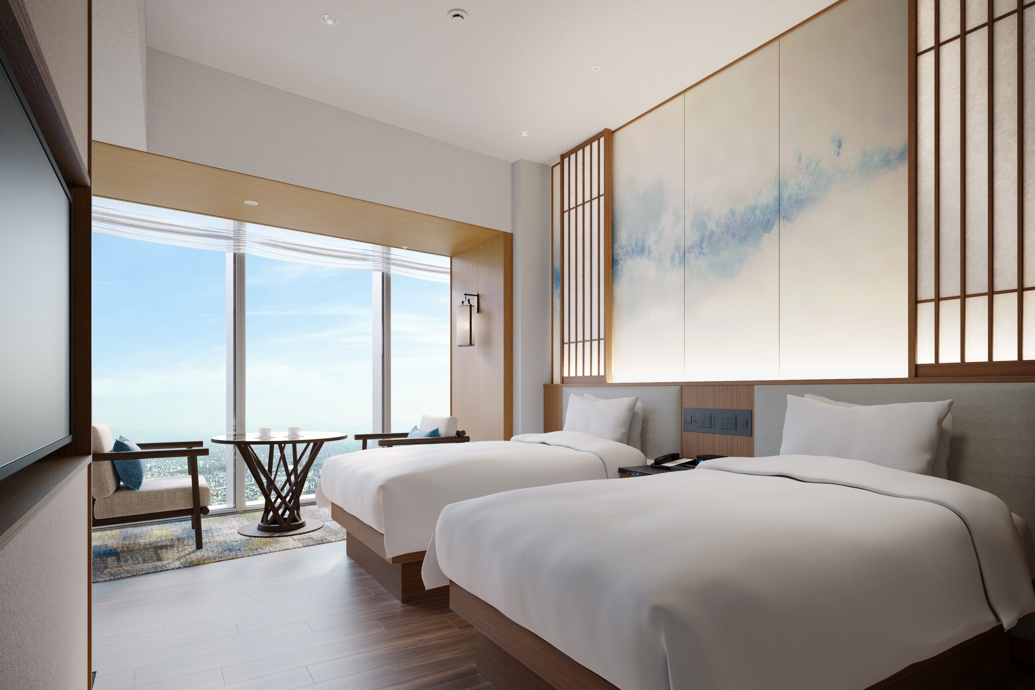 Rom – superior, 2 enkeltsenger, Club Lounge-tilgang | Dundyner, minibar, safe på rommet og skrivebord