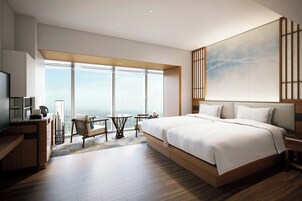 Cubrecamas, minibar, caja de seguridad en la habitación y escritorio 