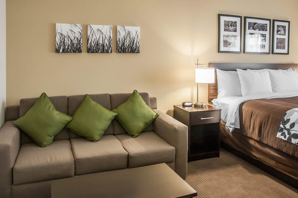 Colchones con pillow-top, escritorio y cortinas blackout