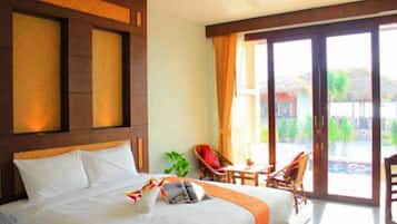 Minibar, caja de seguridad en la habitación, escritorio y cunas