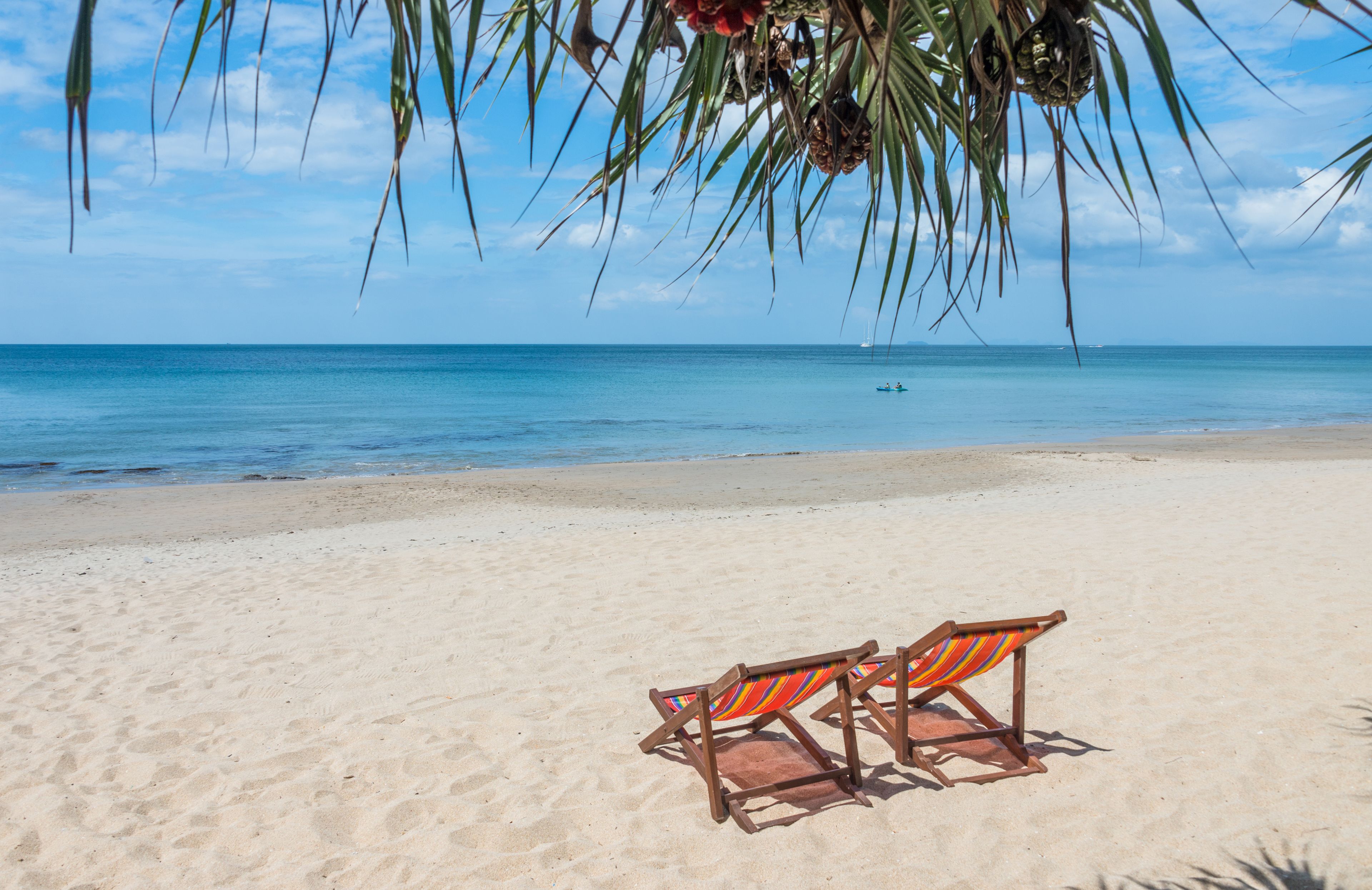 On the beach, beach massages, beach bar