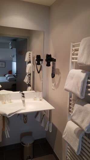 Free toiletries, hair dryer, towels