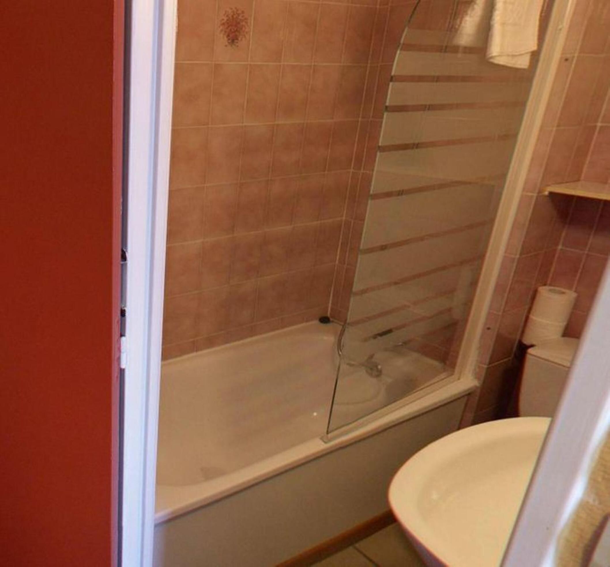 free toiletries, hair dryer, towels